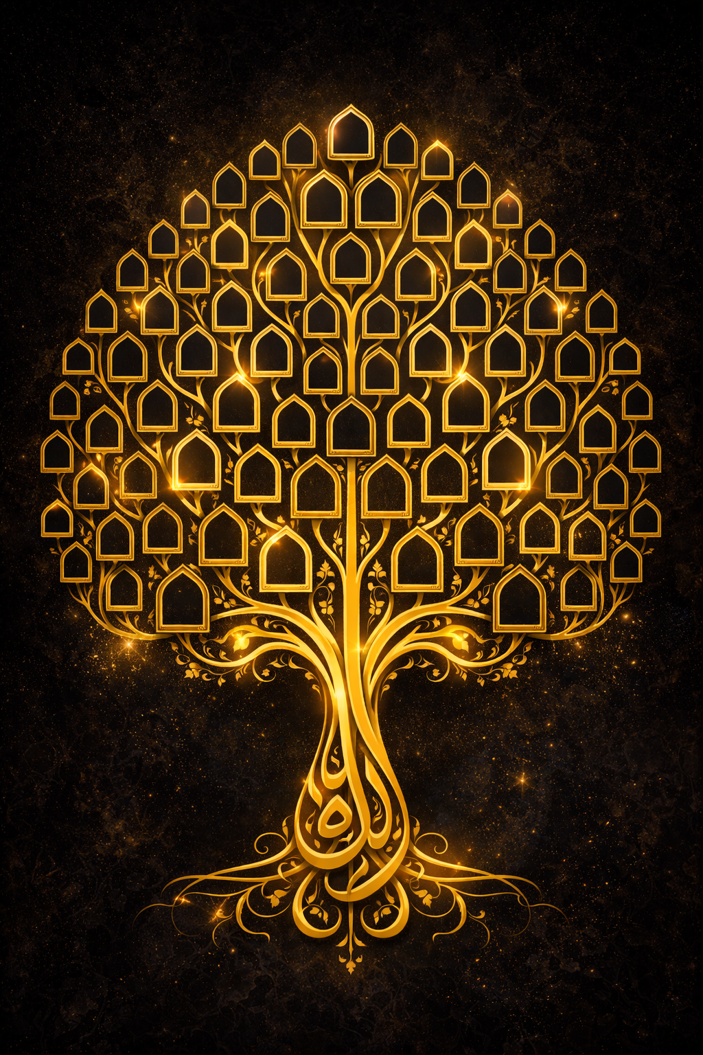 99 Names of Allah — Golden Tree of Divine Attributes